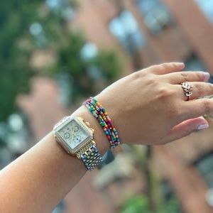 Colorful Rainbow Evil Eye Beaded Bracelets